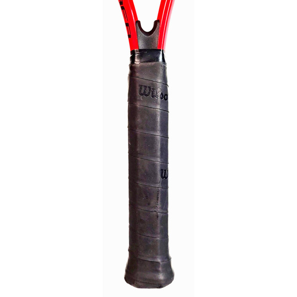 Wilson Roger Federer Stop Shock Tennis Racket Power Strings Red Black 27" 4 3/8" - Picture 3 of 11